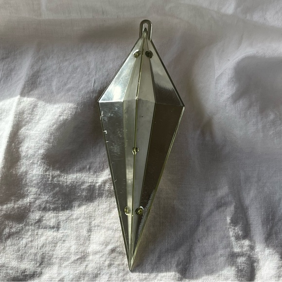 MCM Vintage Jewel Brite Ornaments Reflective Geometric Diorama Trees Pastels x5 - Picture 15 of 17